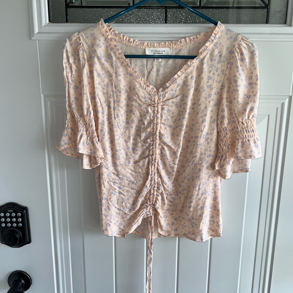 Kirious Los Angeles Women's Cream Floral Top